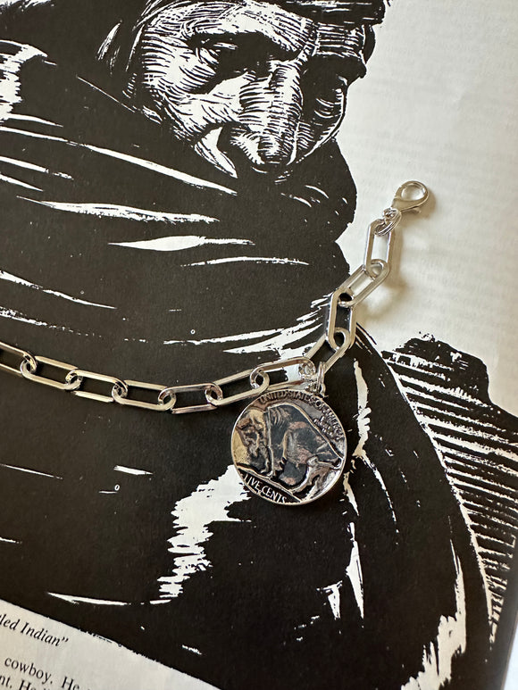 FAUX BUFFALO NICKEL HAT CHAIN