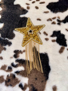 GOLD STAR IRON ON PATCH