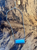 TURQUOISE RECTANGLE NECKLACE