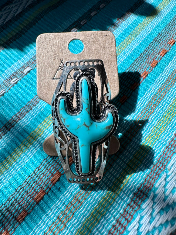 TURQUOISE CACTUS RING