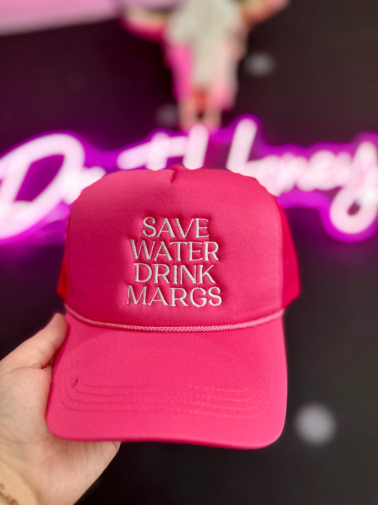 SAVE WATER DRINK MARGS TRUCKER HAT