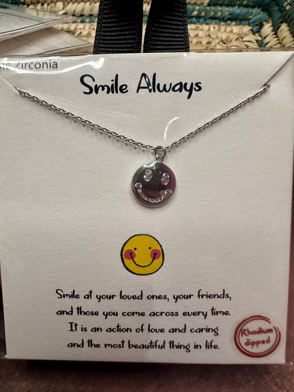 SMILE ALWAYS NECKLACE (silver)