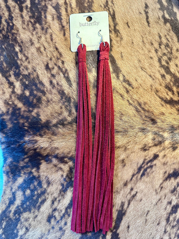 RED TASSLE EARRINGS