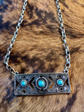 RECTANGLE TURQUOISE NECKLACE