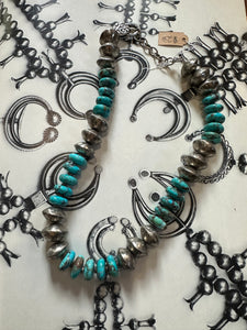 Turquoise stone necklace chain